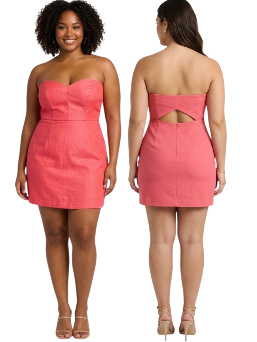 J. CREW🔖NWT!  "Rory" Coral Strapless Taffeta Cocktail Dress - Size 16